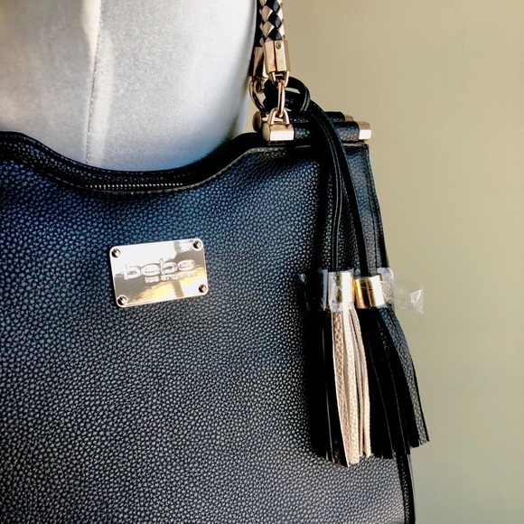 bebe Handbags - NWT Bebe Gold and Black Bag